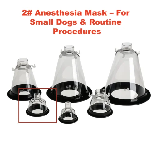 2# Anesthesia Mask – For Small Dogs & Routine Procedures Vet Anesthesia Mask Size2#