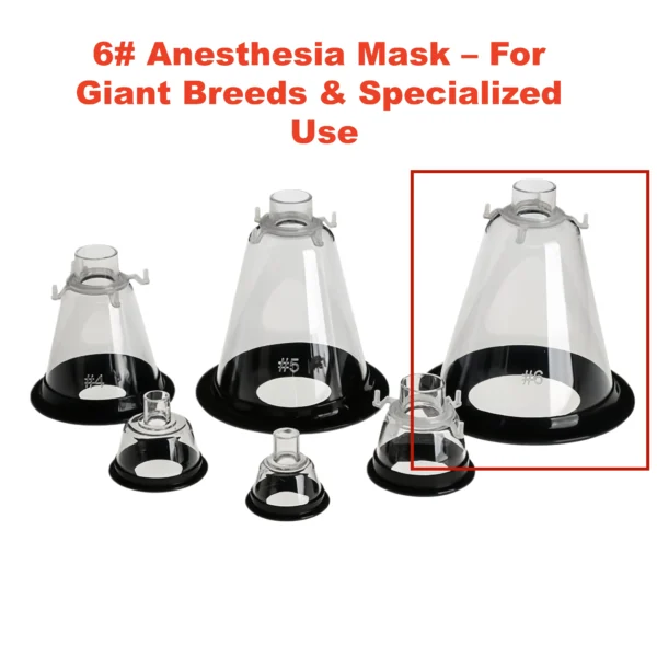 6# Anesthesia Mask – For Giant Breeds & Specialized Use Vet Anesthesia Mask Size6#